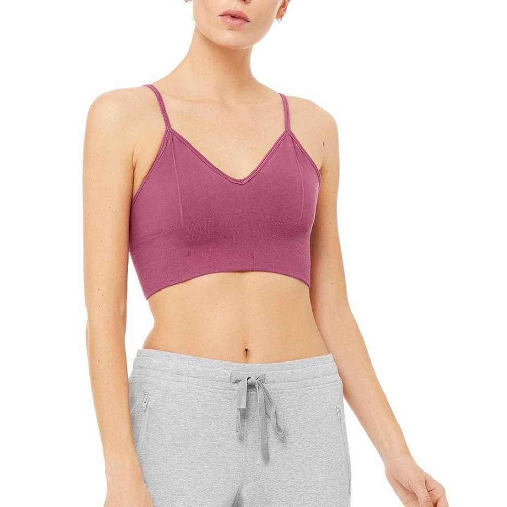 ALO Yoga "Delight" Bra in Dragonfruit, Size Small